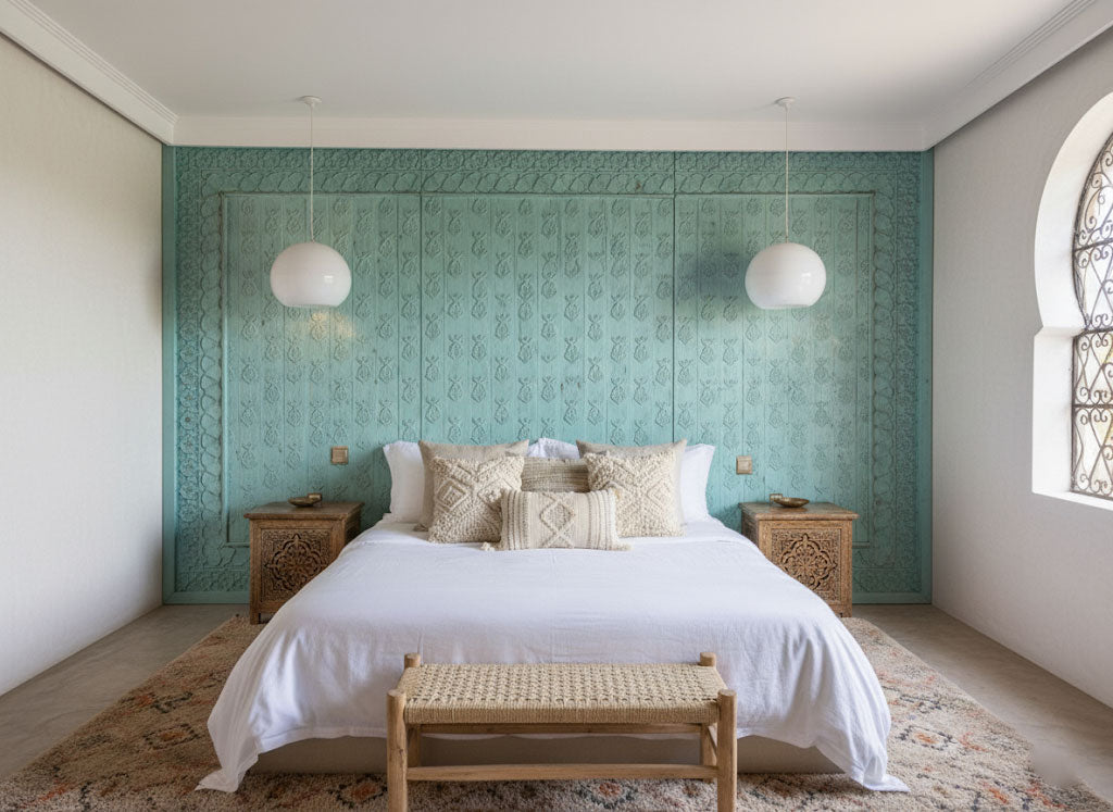 The Artisan Canvas, Custom Hand-Carved Teak Paneling – Made to order only, Not in stock