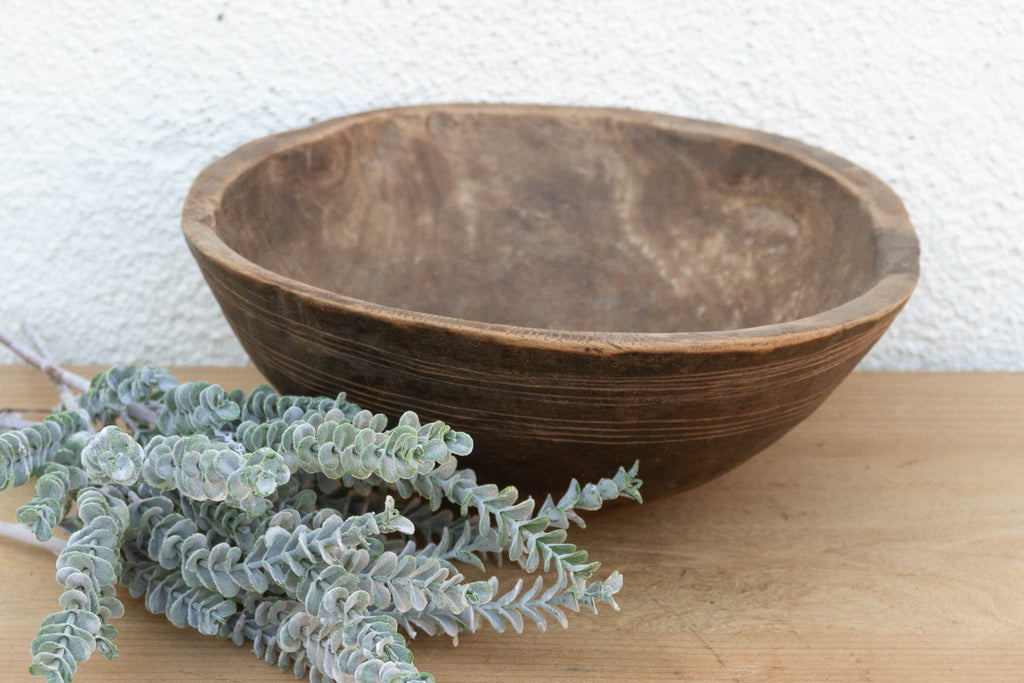 Antique African Wood Butter Pot