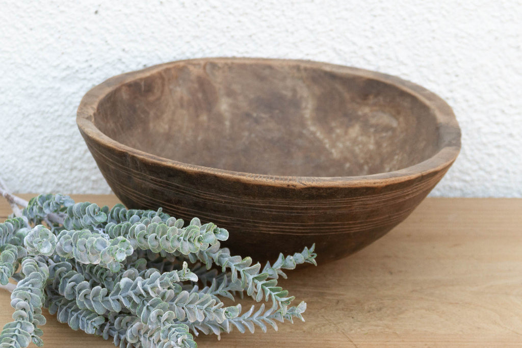 Antique African Wood Butter Pot