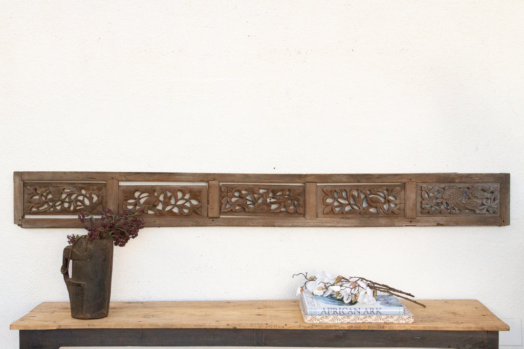 Antique Openwork Floral & Foliate Carving