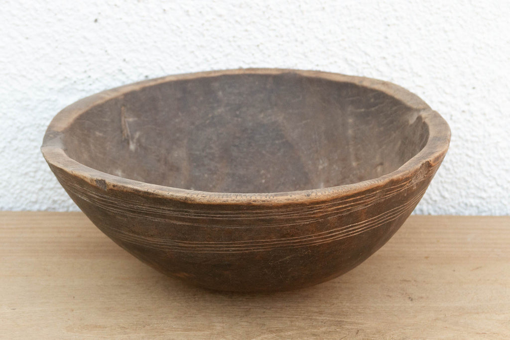 Antique African Wood Butter Pot