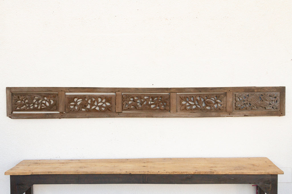 Antique Openwork Floral & Foliate Carving