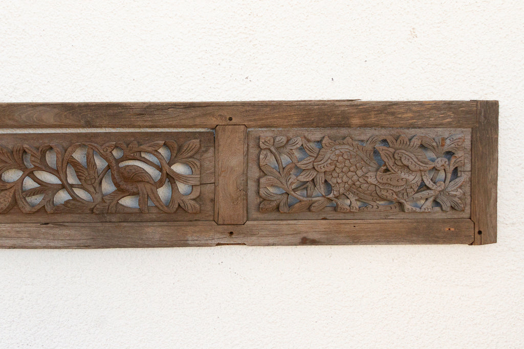 Antique Openwork Floral & Foliate Carving