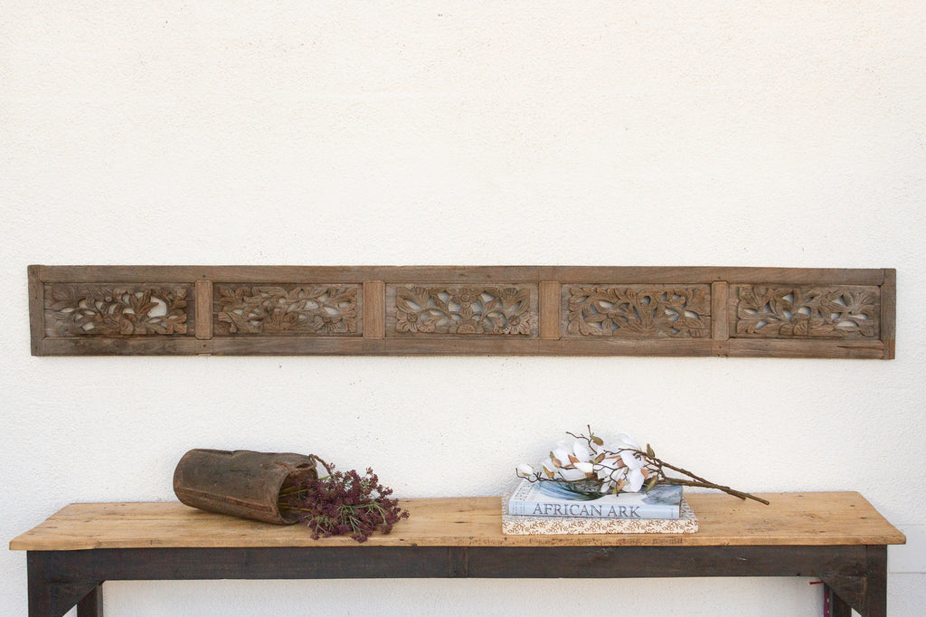 19th Century Asian Carved Floral Art