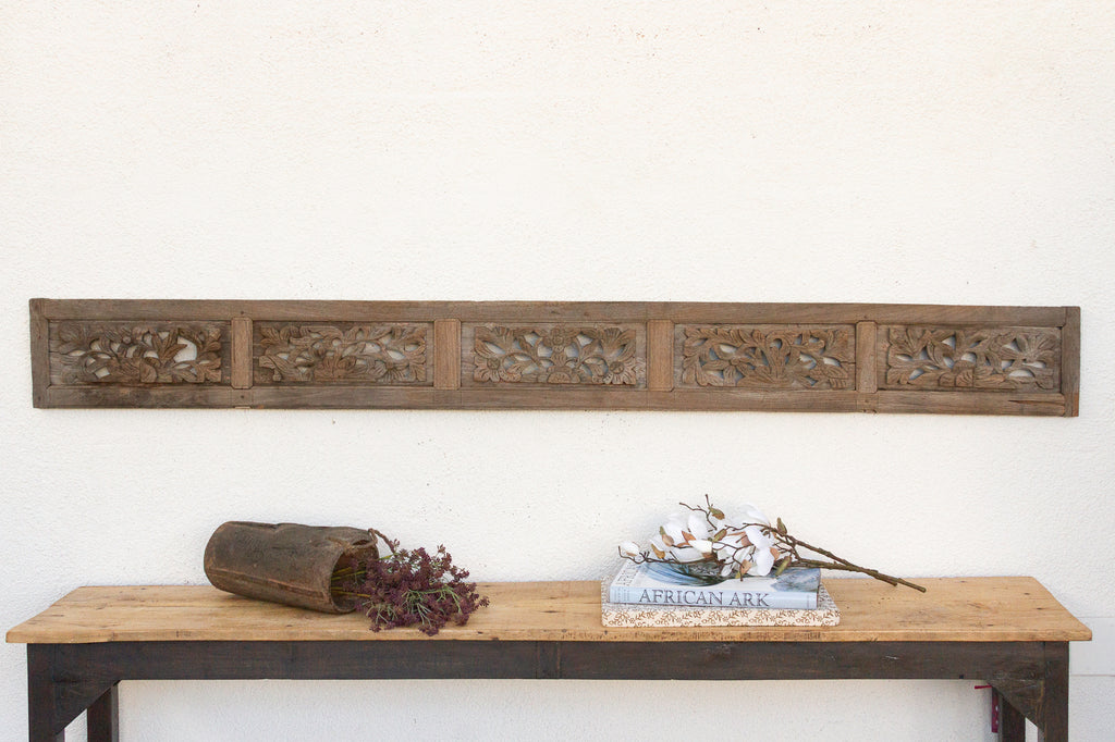 19th Century Asian Carved Floral Art