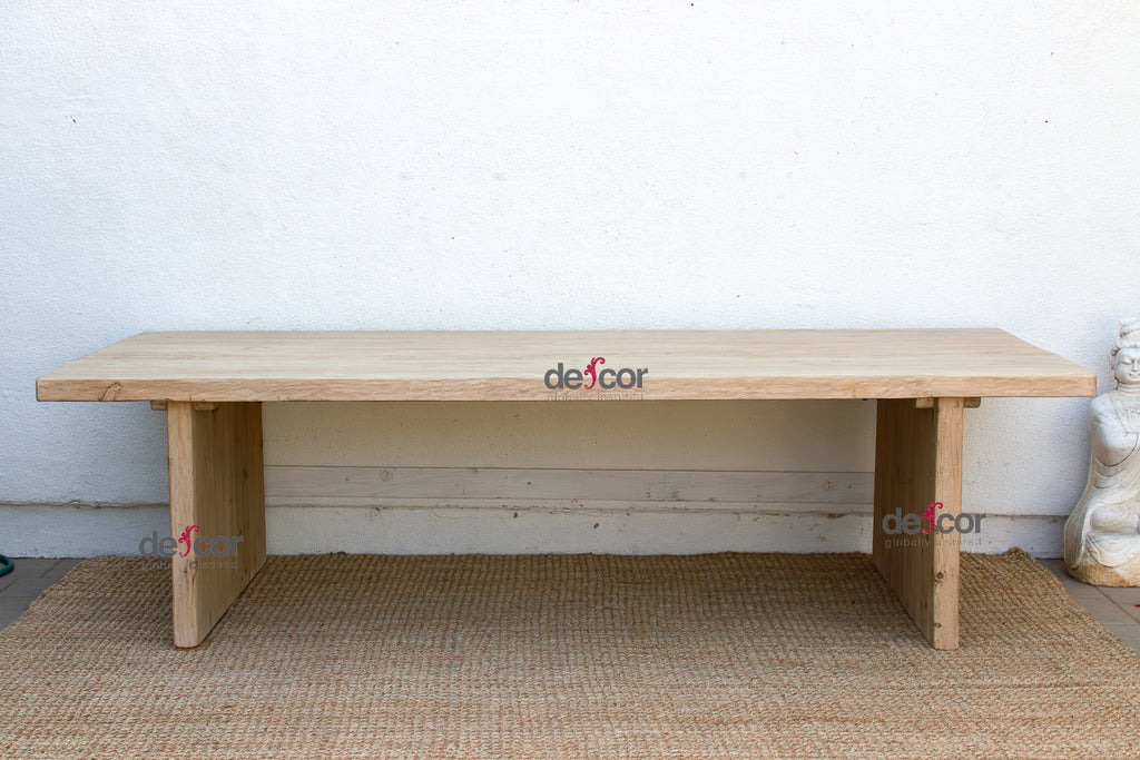 Monumental Solana Reclaimed Wood Pedestal Dining Table