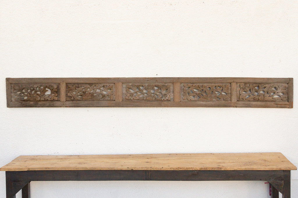 19th Century Asian Carved Floral Art