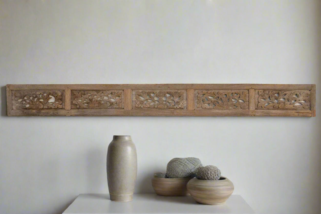 19th Century Asian Carved Floral Art