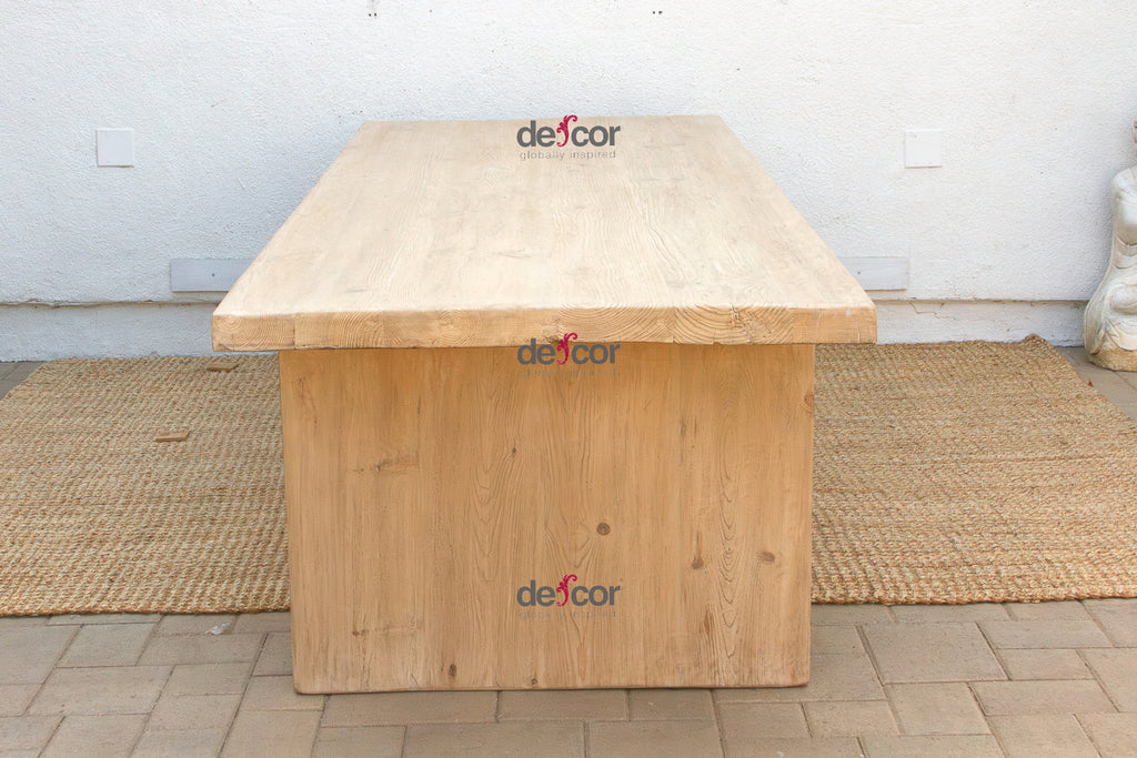 Monumental Solana Reclaimed Wood Pedestal Dining Table
