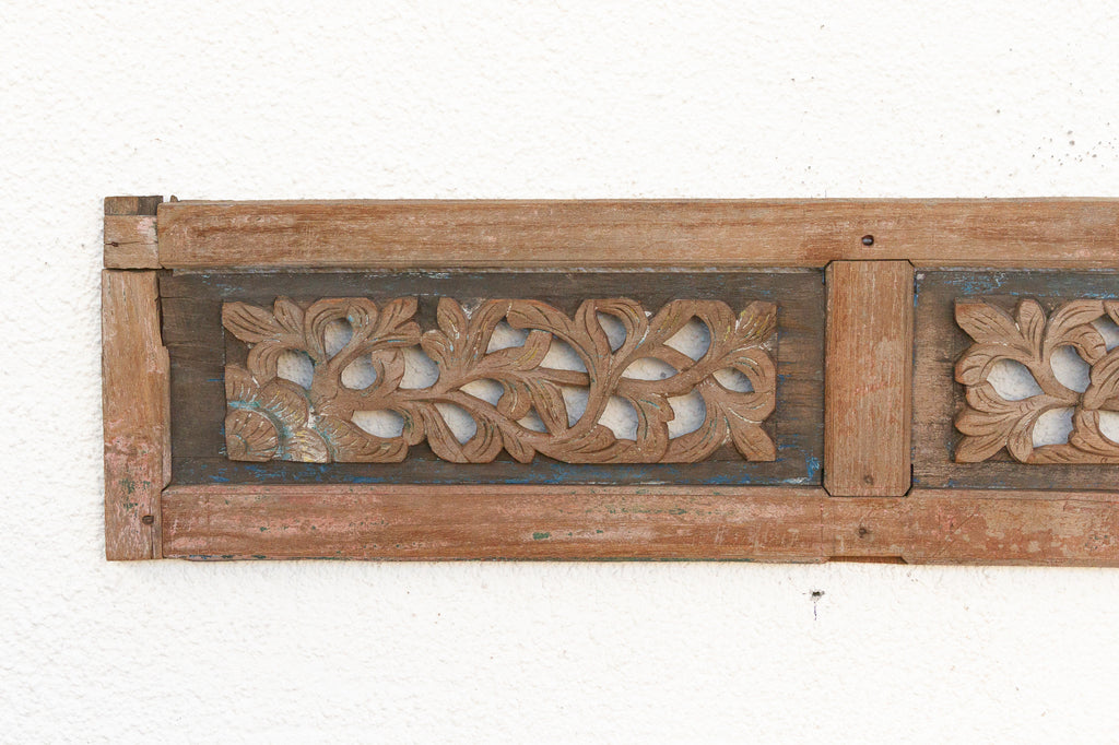 Antique Coral Reef Lattice Wood Panel