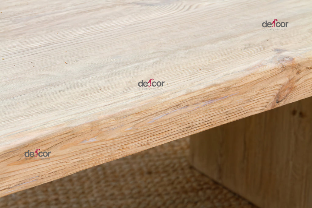Monumental Solana Reclaimed Wood Pedestal Dining Table