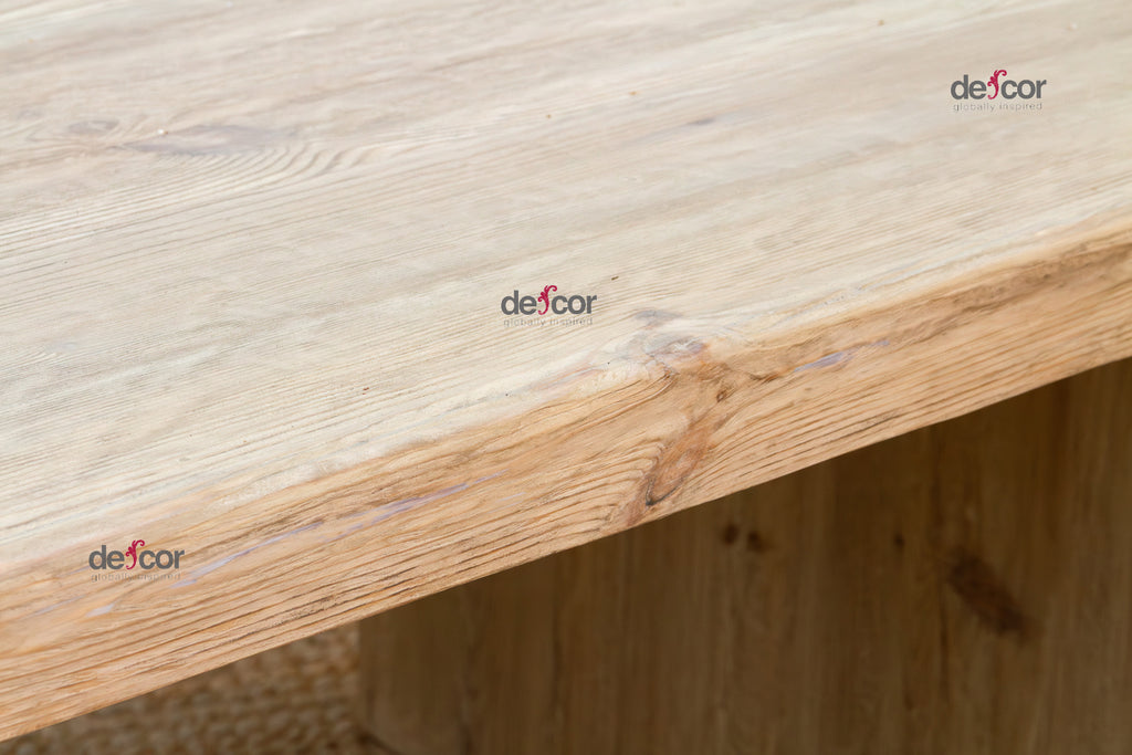 Monumental Solana Reclaimed Wood Pedestal Dining Table