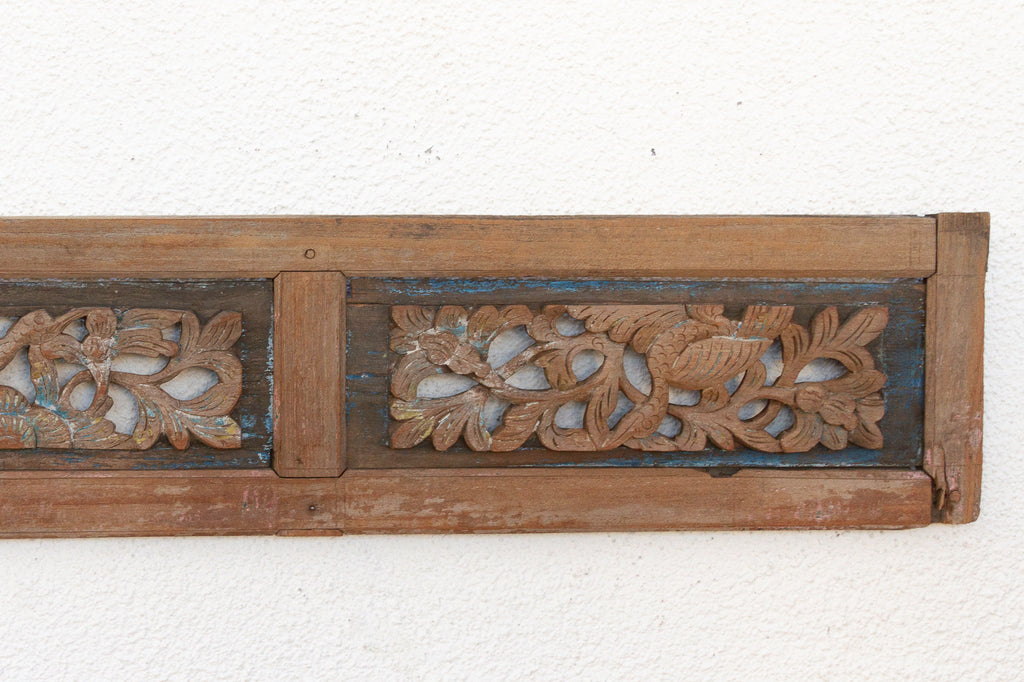 Antique Coral Reef Lattice Wood Panel