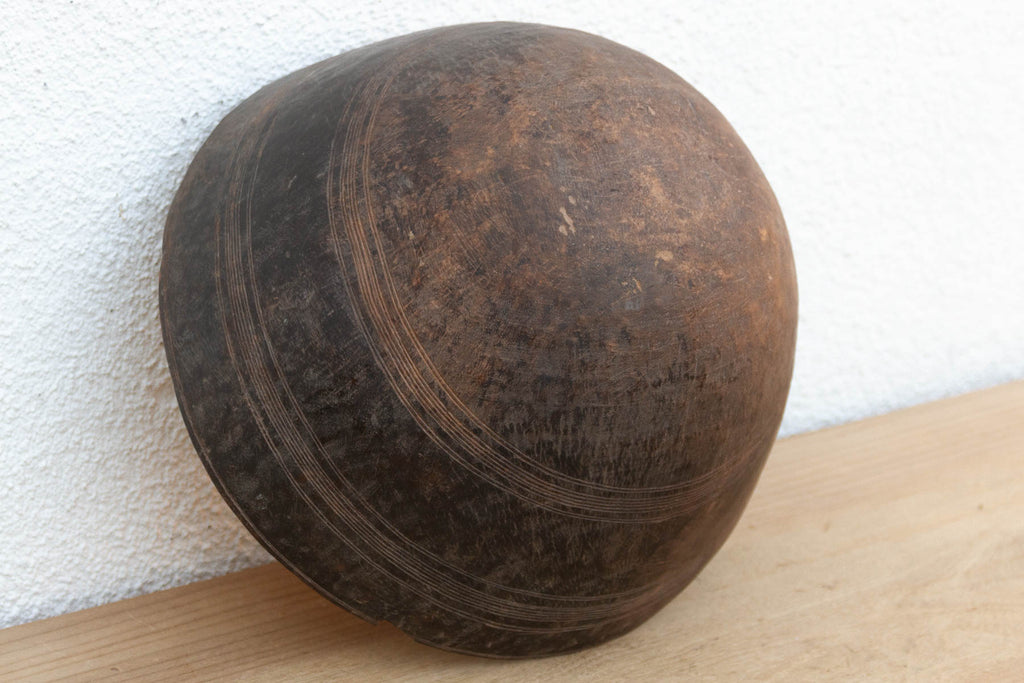 Dark Cacao Finish African Dough Bowl