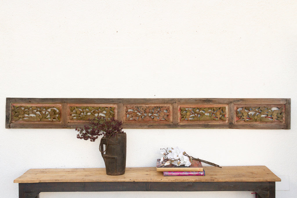 From the Silk Road, Antique Carved Wall Panel