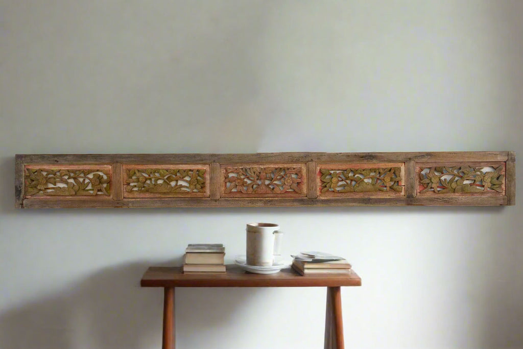 From the Silk Road, Antique Carved Wall Panel