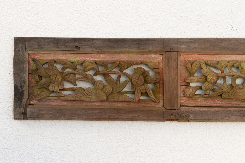 From the Silk Road, Antique Carved Wall Panel