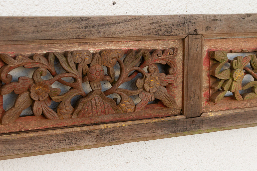 From the Silk Road, Antique Carved Wall Panel