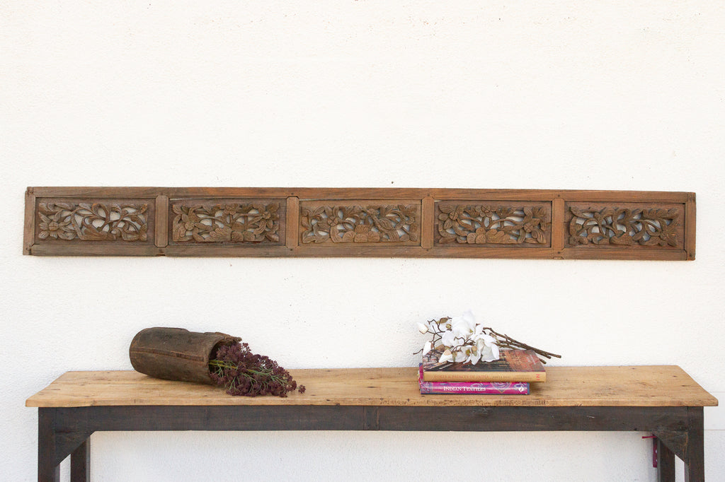 Golden Lotus, Antique Asian Carving