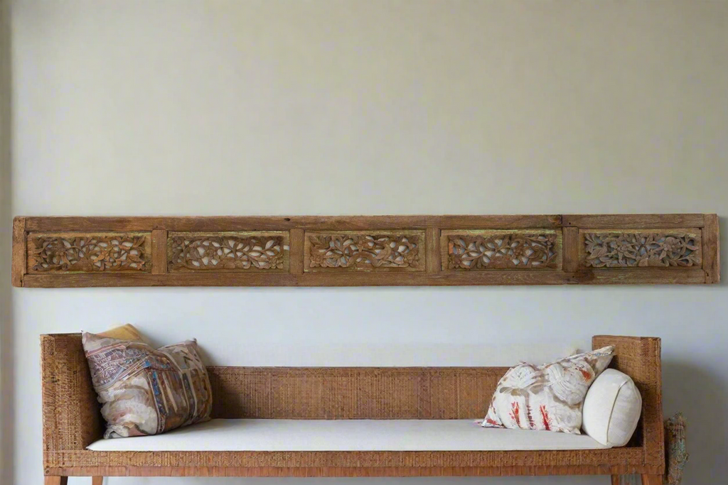 Dragonfly Frieze, Ancient Carved Wood Panel