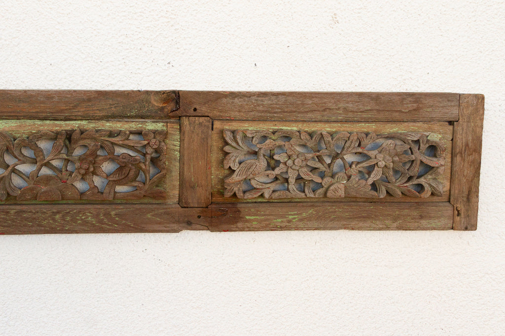 Dragonfly Frieze, Ancient Carved Wood Panel