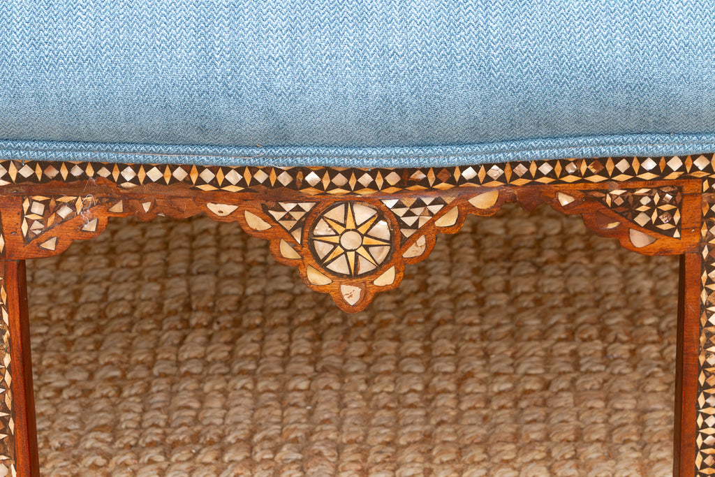 Rare Damascus Mother of Pearl Inlay Bench