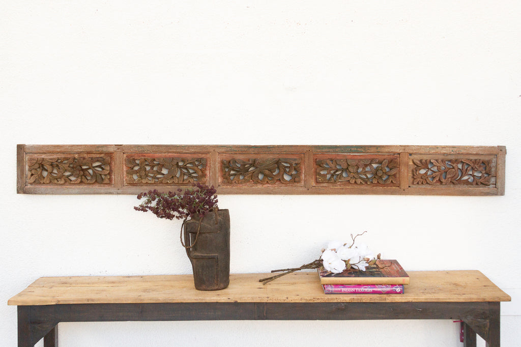 Whispers of Nature, Antique Carved Wall Panel (Trade)