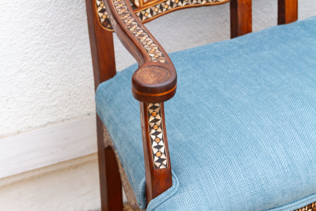 Rare Damascus Mother of Pearl Inlay Bench