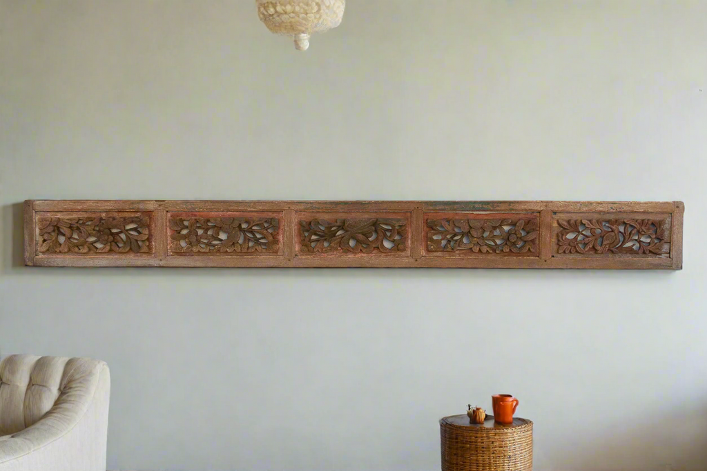 Whispers of Nature, Antique Carved Wall Panel (Trade)