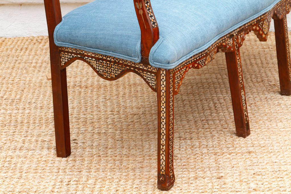 Rare Damascus Mother of Pearl Inlay Bench