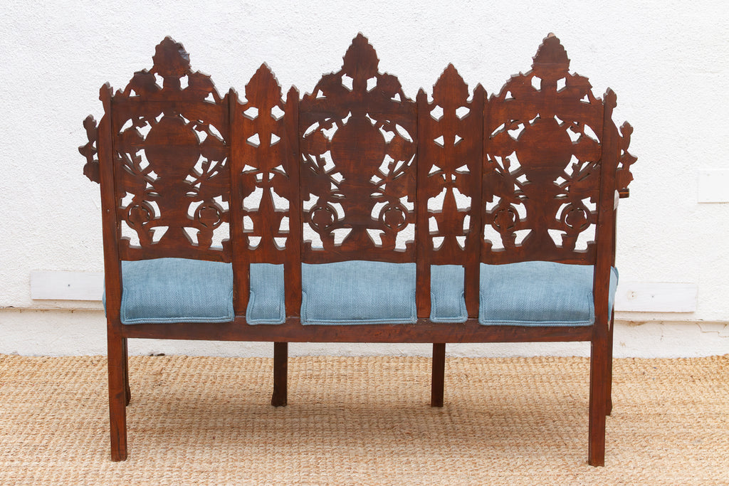 Rare Damascus Mother of Pearl Inlay Bench