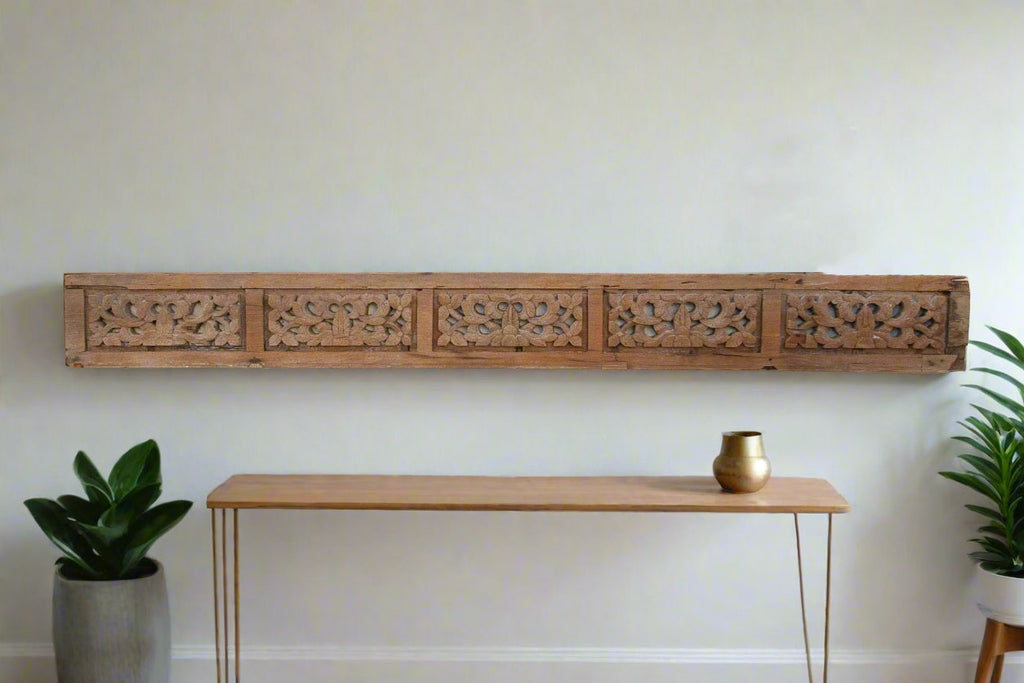 Early 1800's Primitive Floral Carving