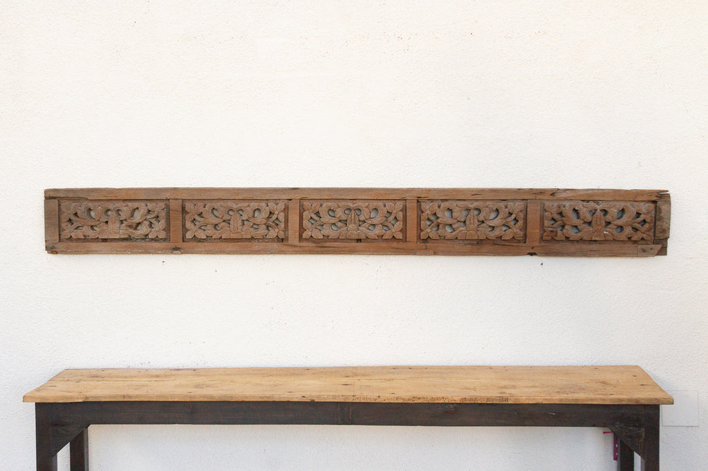 Early 1800's Primitive Floral Carving