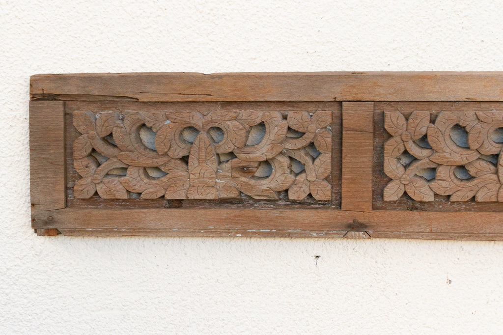 Early 1800's Primitive Floral Carving