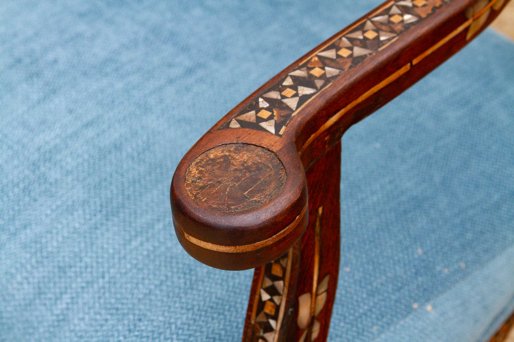 Rare Damascus Mother of Pearl Inlay Bench