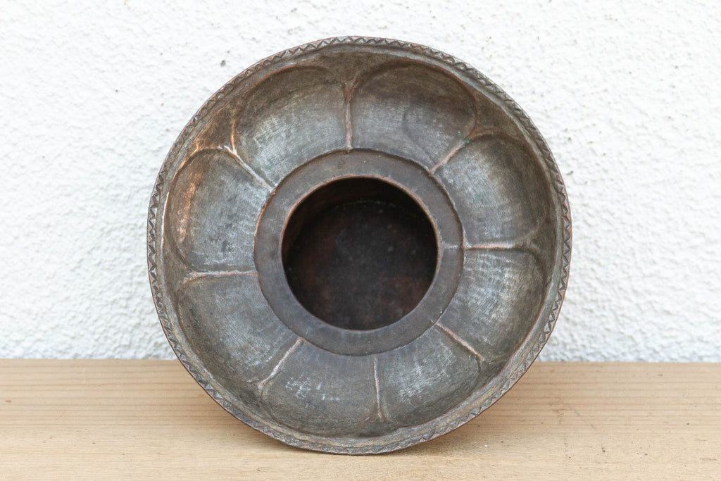 Antique Flared Lotus Copper Vessel