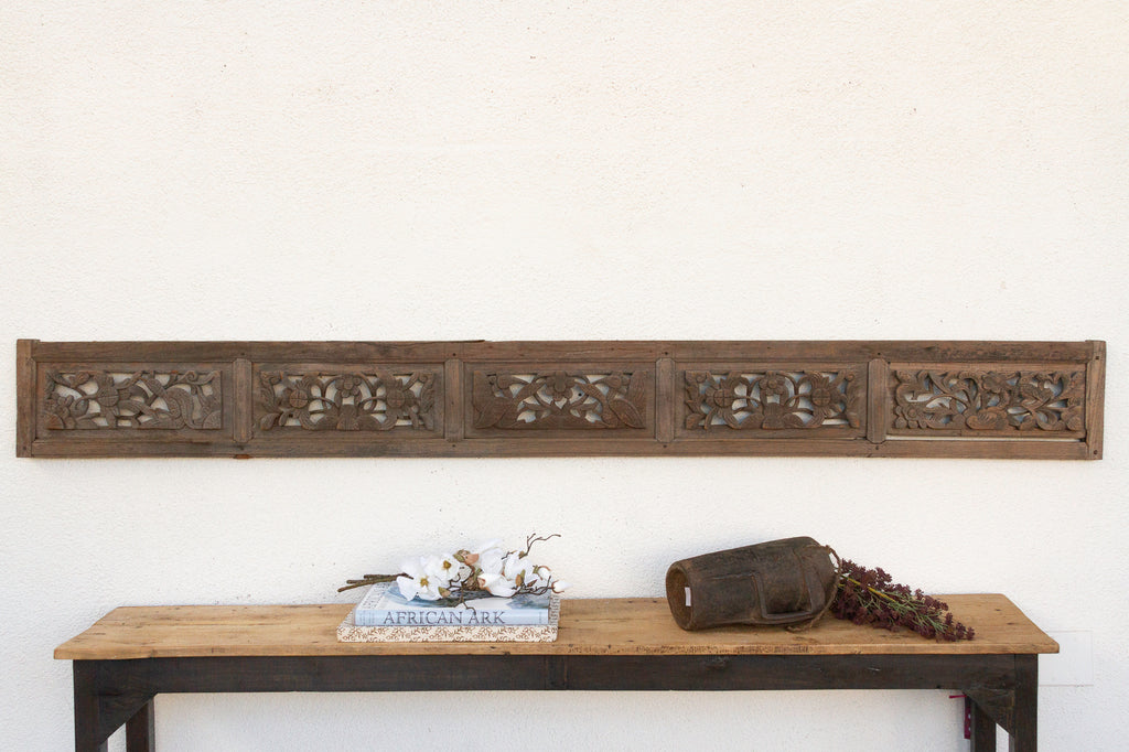 Earthy Gray Long Architectural Wall Fragment