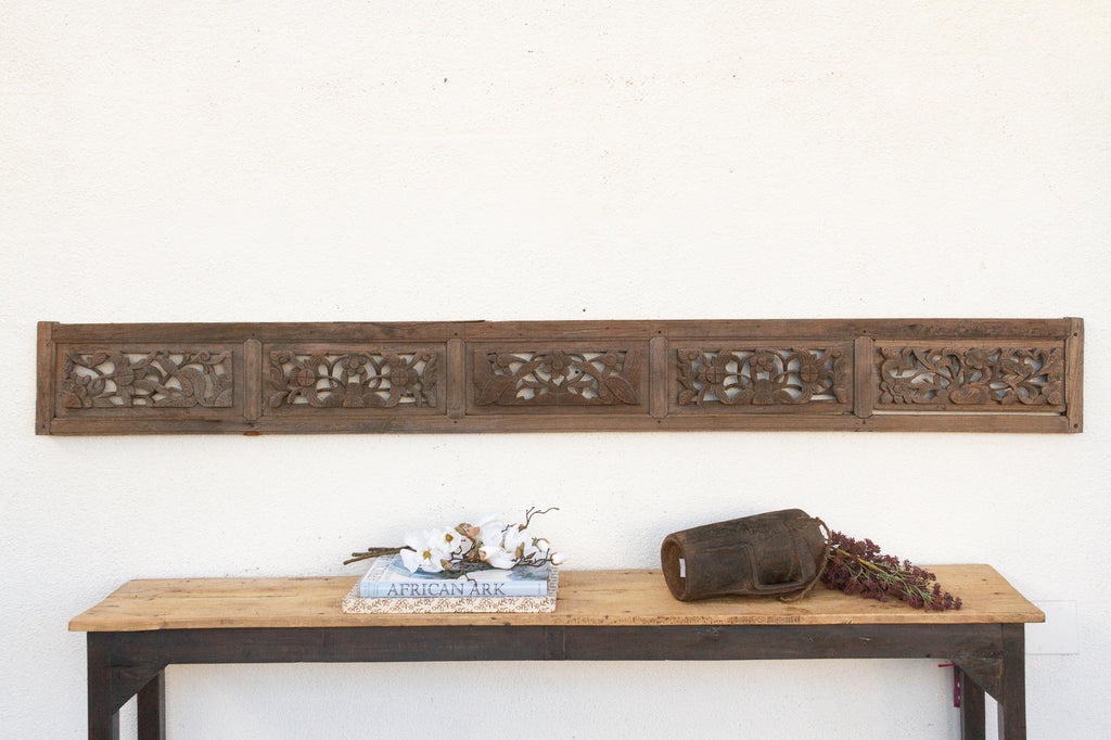 Earthy Gray Long Architectural Wall Fragment