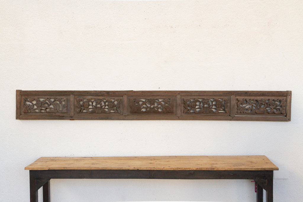 Earthy Gray Long Architectural Wall Fragment