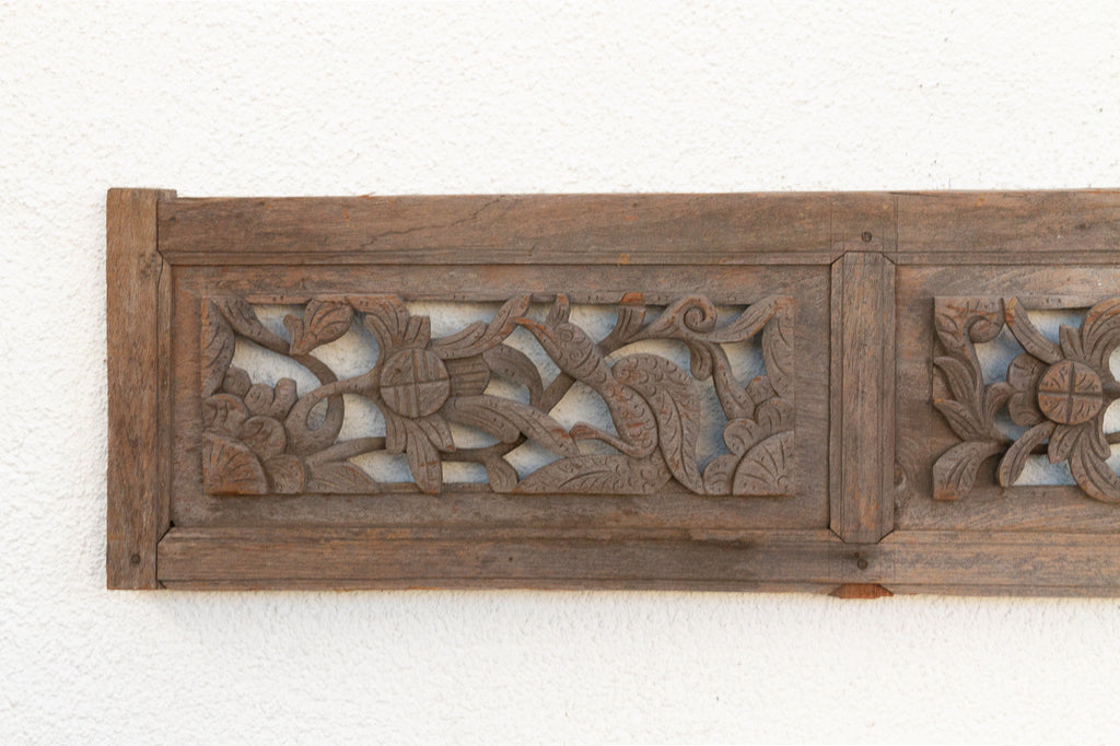 Earthy Gray Long Architectural Wall Fragment