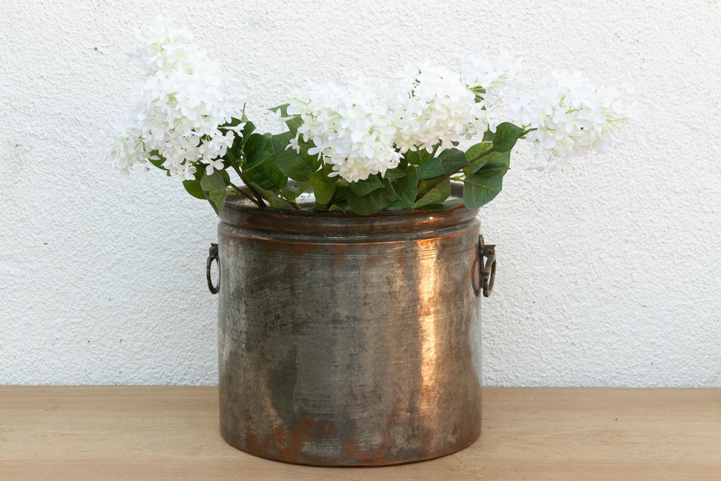Antique Tinned Copper Water Pot w/Handles