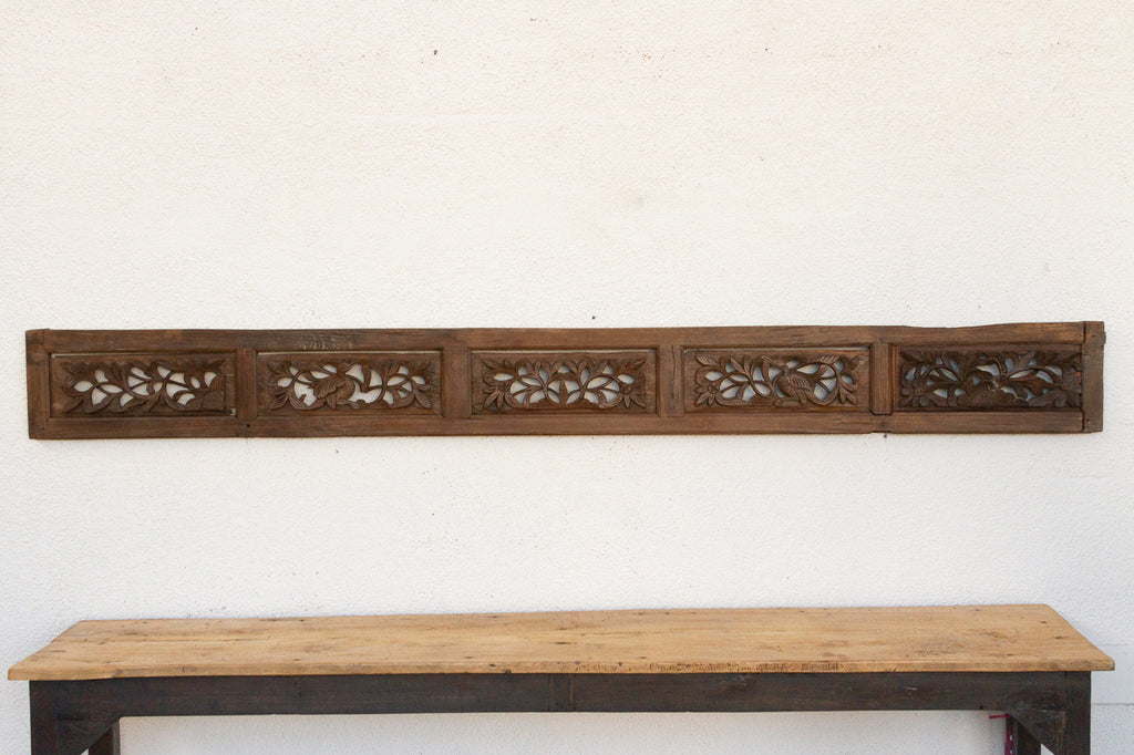 Sacred Foliage, Antique Asian Carving