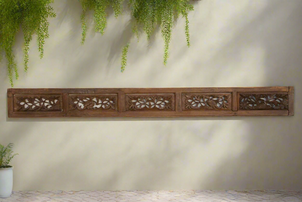 Sacred Foliage, Antique Asian Carving