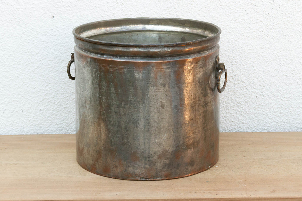 Antique Tinned Copper Water Pot w/Handles