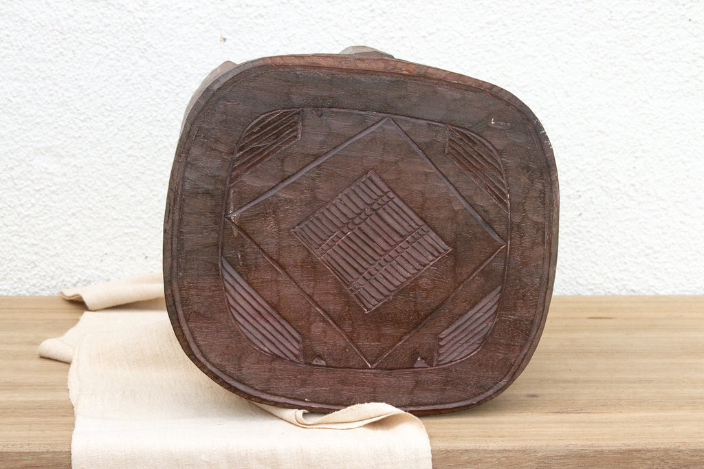 Nupe Carved Stool With Six Legs