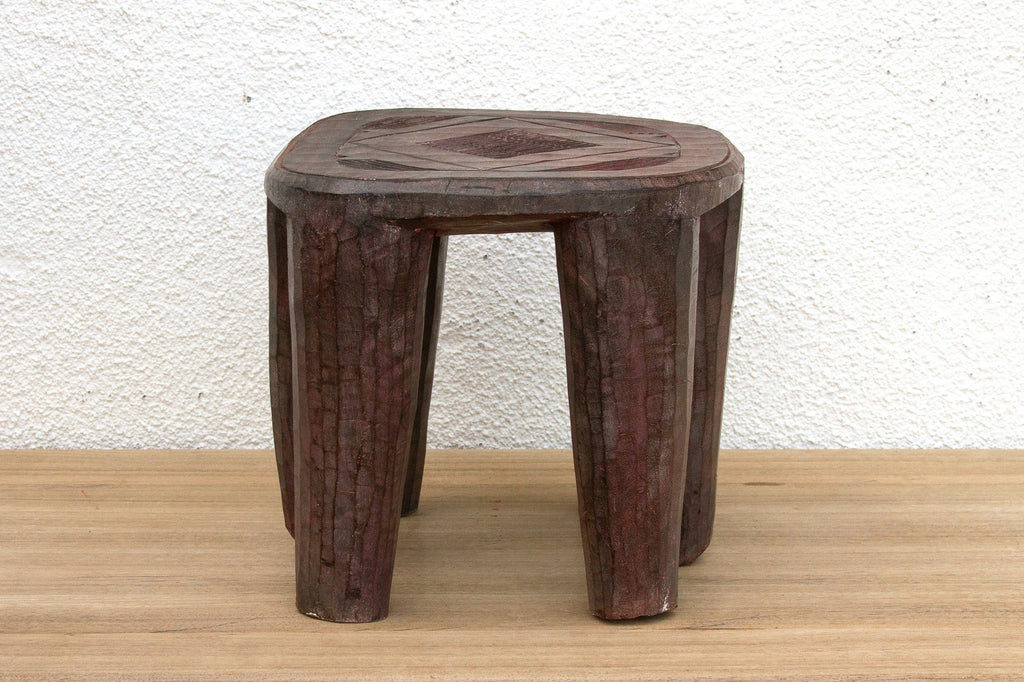 Nupe Carved Stool With Six Legs