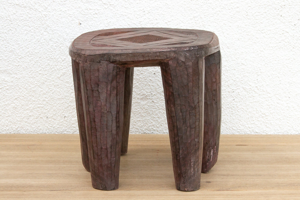 Nupe Carved Stool With Six Legs