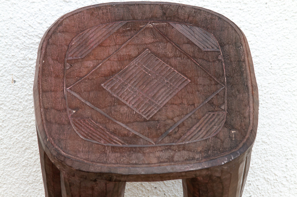 Nupe Carved Stool With Six Legs