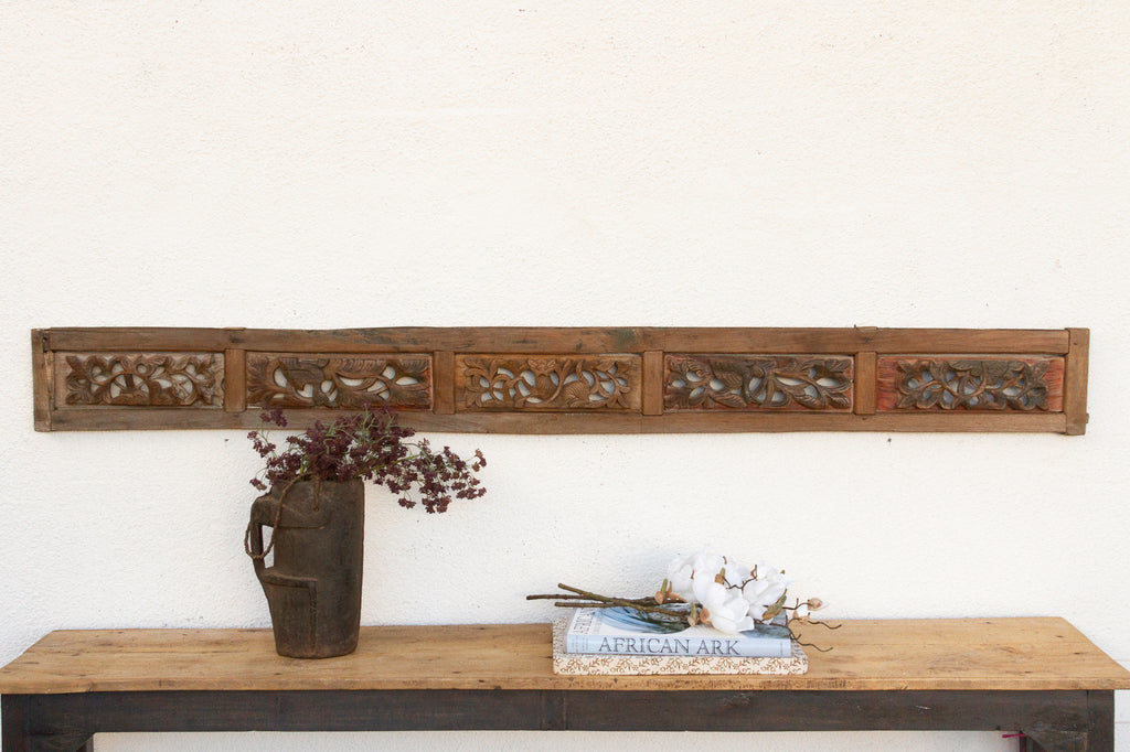 Finely Carved Eastern Scroll Long Carving