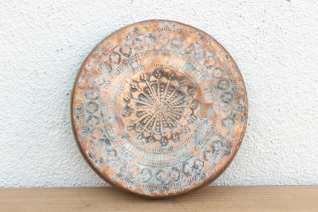 Copper Mandala, Antique Tinned Ceremonial Platter